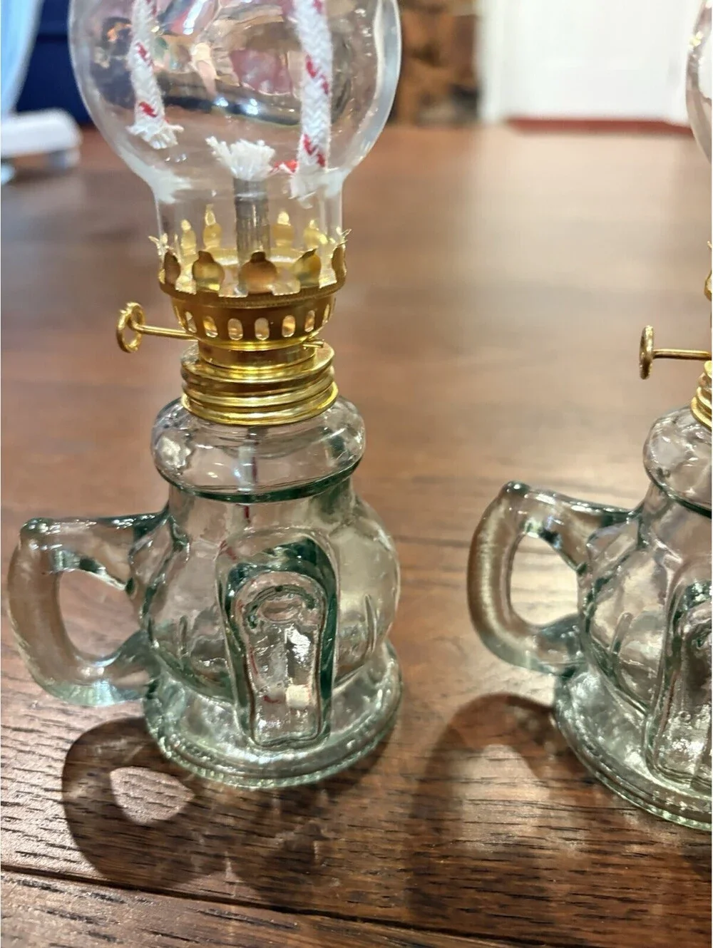 Rustic Oil Lamp Lantern Vintage Glass Kerosene Chamber Oil Lighting Lantern Home